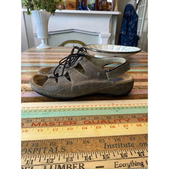 Wolky Kite Ghillie Lace Up Comfort Sandals Size 41 US 10 Leather Adjustable - Picture 4 of 13